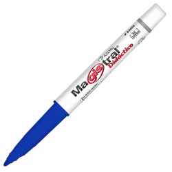 Azor Marcador Magistral Didáctico para Pizarrón Blanco, Punto Fino, Azul, Paquete de 12 Piezas 