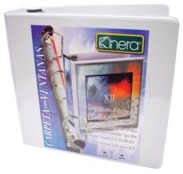 Azor Carpeta Arillo Redondo Vinil, 2'', Blanco 