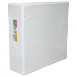 Azor Carpeta de Vinil con Arillo Redondo, 2.5'', Blanco 