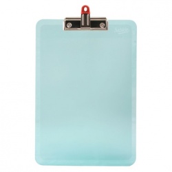 Azor Tabla de Plástico con Agarrapapeles, Tamaño Carta, Azul 