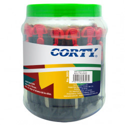 Azor Cutter de Plástico Chico, 50 Piezas, Negro/Rojo 