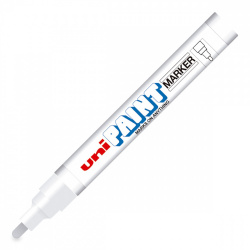 Azor Marcador UniPaint PX20BL, Punta Tipo Bala, Blanco, 12 Piezas 