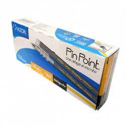 Azor Bolígrafo Pin Point, Punto Ultrafino de 0.5mm, Negro, 12 Piezas 