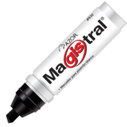 Azor Marcador Magistral 830 para Pizarrón Blanco, Negro, Paquete de 12 Piezas 