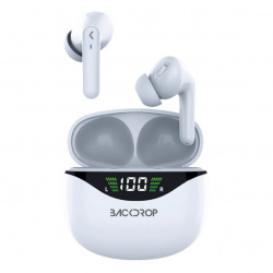 Backdrop Audífonos Intrauriculares con Micrófono TWS-3B, Inalámbrico, Bluetooth, Blanco 