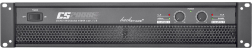 Backstage Amplificador CS-20000, 2 Canales, 1960W RMS, XLR, Negro 