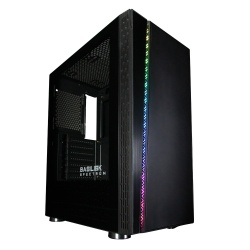 Gabinete Balam Rush Basilisk con Ventana LED, Midi-Tower, ATX/Micro ATX/Mini-ITX, USB 3.0, sin Fuente, Negro 