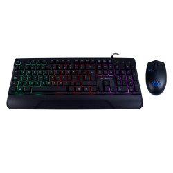 Kit de Teclado y Mouse Balam Rush Demtrix, Alámbrico, USB, Negro (Español) ― Empaque dañado, producto nuevo y funcional. 