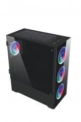 Gabinete Balam Rush THINOS, Full Tower, ATX/EATX/Micro-ATX/Mini-ITX, USB 2.0/3.0, sin Fuente, 4 Ventiladores Instalados, Negro  