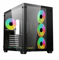 Gabinete Balam Rush Tank Pro GM930 Legend Series, Midi-Tower, ATX/Micro-ATX/Mini-ITX, USB 2.0/3.0, sin Fuente, 4 Ventiladores Instalados, Negro ― Equipo en buen estado; no incluye la caja original. 
