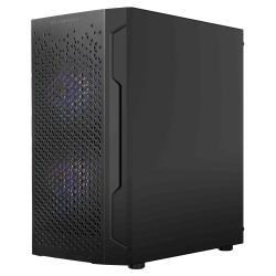Gabinete Balam Rush Artic GI725, Mini-Tower, Micro-ATX/Mini-ITX, USB 2.0/3.0, sin Fuente, 3 Ventiladores Instalados, Negro/Gris ― Abierto 