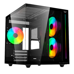 Gabinete Balam Rush Tank Pro Evo GM955, Mini-Tower, Micro-ATX/Mini-ITX, USB 2.0/3.0, sin Fuente, 3 Ventiladores Instalados, Negro 