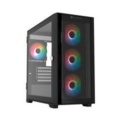Gabinete Balam Rush Carbono Twin Mate 6000, Midi-Tower, Micro-ATX/Mini-ITX, USB 2.0/3.0, sin Fuente, 4 Ventiladores Instalados, Negro 
