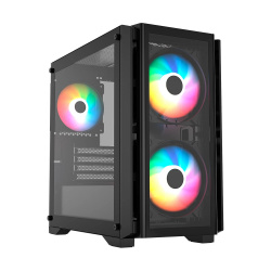 Gabinete Balam Rush CARBONO CRYSTAL 4000C, Mini-Tower, Micro-ATX/Mini-ITX, USB 2.0/3.0, sin Fuente, 3 Ventiladores Instalados, Negro  