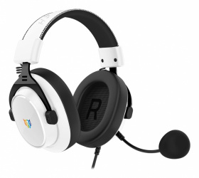 Balam Rush Audífonos Gamer Aviator Expert HA777 para PlayStation/Xbox One/Nintendo Switch/PC/MAC/Smartphone, Alámbrico, 3.5mm, Negro/Blanco 