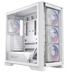 Gabinete Balam Rush Carbono Polar Twin Mate 9900, Midi-Tower, ATX/Micro-ATX/ITX, USB 2.0/3.0, sin Fuente, 2 Ventiladores Instalados, Blanco 