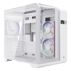 Gabinete Balam Rush Tank Expert Curve 6400, Mini-Tower, Micro-ATX, USB 2.0/3.0, sin Fuente, 3 Ventiladores Instalados, Blanco 