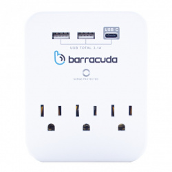 Barracuda Multicontacto SP103U, 3 Salidas, 127V, 15A 