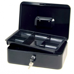 Caja Metálica para Dinero Barrilito, 30.2 x 21 x 10.2cm, Negro 