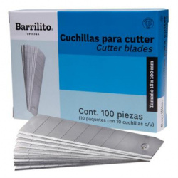 Barrilito Navaja para Cutter Grande, 100 Piezas 