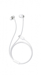 Baseus Audífonos Intrauriculares con Micrófono CZ11, Alámbrico, 1 Metro, USB-C, Blanco 