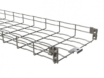 Basor Charola Tipo Malla para Rack, 65/100mm, 3 Metros, Electro Zinc (EZ) 