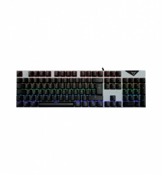 Teclado Gamer Batauro Brangus RGB, Teclado Mecánico, Switch Outemu Red, Alámbrico, Negro/Plata (Español) 