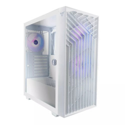 Gabinete Batauro Rocket con Ventana, Tower, E-ATX/ATX/Micro-ATX/Mini-ATX, USB 3.0/2.0, sin Fuente, 3 Ventiladores ARGB Instalados, Blanco 