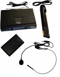 Beeper Kit Micrófono de Mano y Diadema MIC-10-2020, Inalámbrico, Negro 