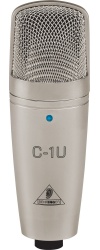 Behringer Micrófono Condensador C1U, Alámbrico, Plata 