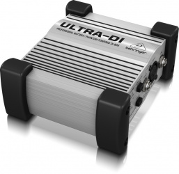 Behringer Interfaz de Audio Inyección Directa DI100, Entrada XLR Desbalanceada, Salida XLR Balanceado, Gris 