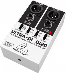 Behringer Caja DI DI20, 48V, Negro/Blanco 