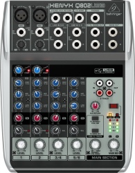 Behringer Mezcladora Xenyx Q802USB, 8 Canales, 1x USB, Gris 
