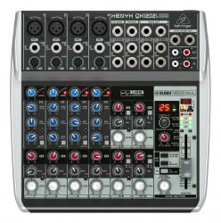 Behringer Mezcladora QX1202USB, 12 Canales, USB, Negro/Gris 