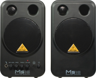Behringer Monitor Amplificado MS16, Alámbrico, RCA, 16W RMS, Negro, 2 Piezas 