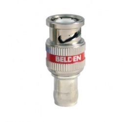 Belden Conector Coaxial RG-59, Rojo/Plata 
