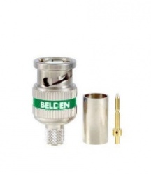 Belden Conector Coaxial BNC Macho - N Hembra, Plata - 3 Piezas 
