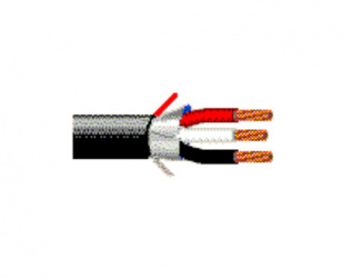 Belden Cable Blindado Multiconductor de 3 Hilos, Negro - Precio por Pie 