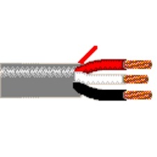 Belden Bobina de Cable de Señal de 3 Conductores, 22AWG, 305 Metros, Gris 