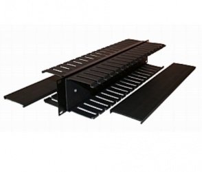 Belden Organizador Horizontal Doble, 2UR, Negro 