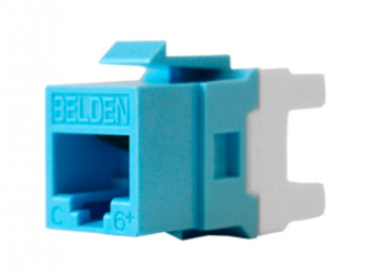 Belden Jack Modular Categoría 6+, RJ-45, Estilo KeyConnect, Azul 