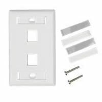 Belden Placa de Pared Universal AX102655, 2 Puertos, Blanco 