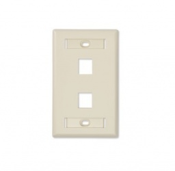 Belden Placa de Pared de 2 Puertos, RJ-45, Beige 