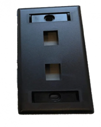 Belden Placa de Pared, 2 Puertos CAT6+/CAT5E, Negro 