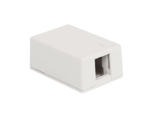 Belden Caja de Entrada Lateral CAT6+/CAT5E, 1 Puerto, Blanco 