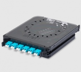 Belden Módulo de 6 Adaptadores de Fibra Óptica SC Dúplex, Multimodo, OM3, Aqua/Negro 