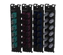 Belden Panel de 12 Adaptadores de Fibra Óptica LC, Multimodo, OM3, Negro 