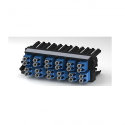 Belden Módulo de 12 Adaptadores Fibra Óptica LC Dúplex, OS2, Negro/Azul 
