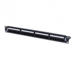 Belden Panel de Parcheo Cat6a, 24 Puertos RJ-45, 1U, Negro 