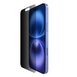 Belkin Mica de Privacidad para iPhone 16 Plus/15 Plus/14 Pro Max, Vidrio templado, Transparente 
